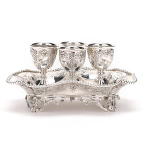 Victorian Silver Egg Cruet, Mark of Robert Hennell III