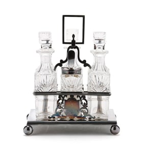 English Silver-Plated Cruet Set