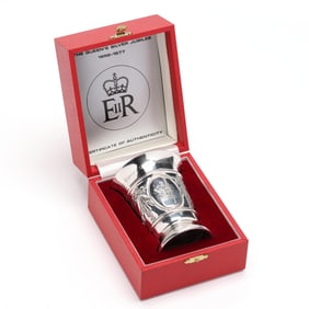 An Elizabeth II Britannia Silver Beaker Commemorating the Queen's Silver Jubilee