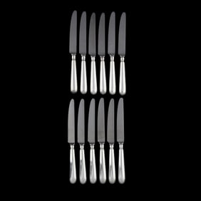 Set of Twelve Elizabeth II Silver Handled Knives