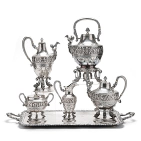 Hanau Silver Tea and Coffee Service with Waiter