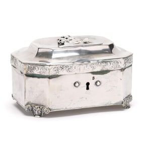 Neoclassical Period Silver-Plated Sugar Box