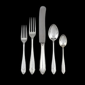A Polish Silver Flatware Service