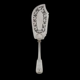 A Chinese Export Silver Fish Slice, Mark of Wongshing