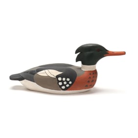 David A. Lawrence (NC, 1949-2001), Red-Breasted Merganser for Core Sound Decoy Festival
