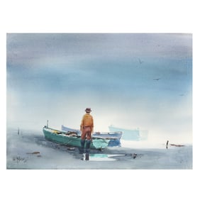 John Kolb McIver (American, 1930-2019),  Boatman