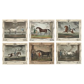 Richard Houston (Irish, 1721-1775), Set of Six Equestrian Prints