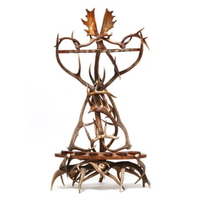 Attributed Black Forest Antler Gun Rack