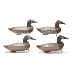 Sam Barnes (MD, 1857-1926), Four Hen Canvasbacks