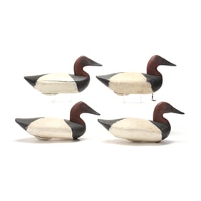 Sam Barnes (MD, 1857-1926), Four Drake Canvasbacks