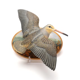 Ben Heinemann (NC), Flying Woodcock on Painted Panel