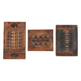 Three Sanders Foundry Iron Mold Panels