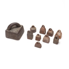 Sanders Foundry Iron Weights, Group of Ten