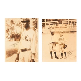 Two Antique Baseball Photographs, Including Smokey Joe Williams