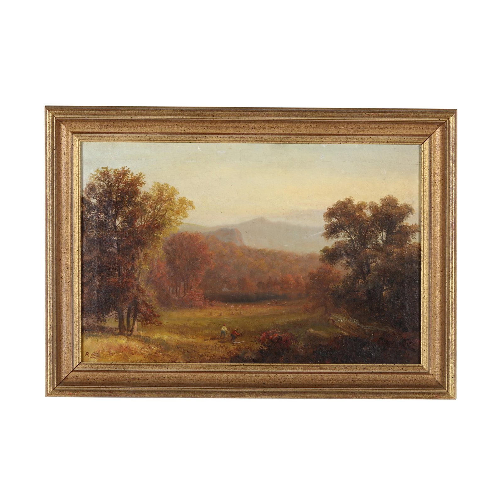 Russell Smith (Scottish-American, 1812-1896), Autumn Landscape with Tilling Farmers (1 of 8)