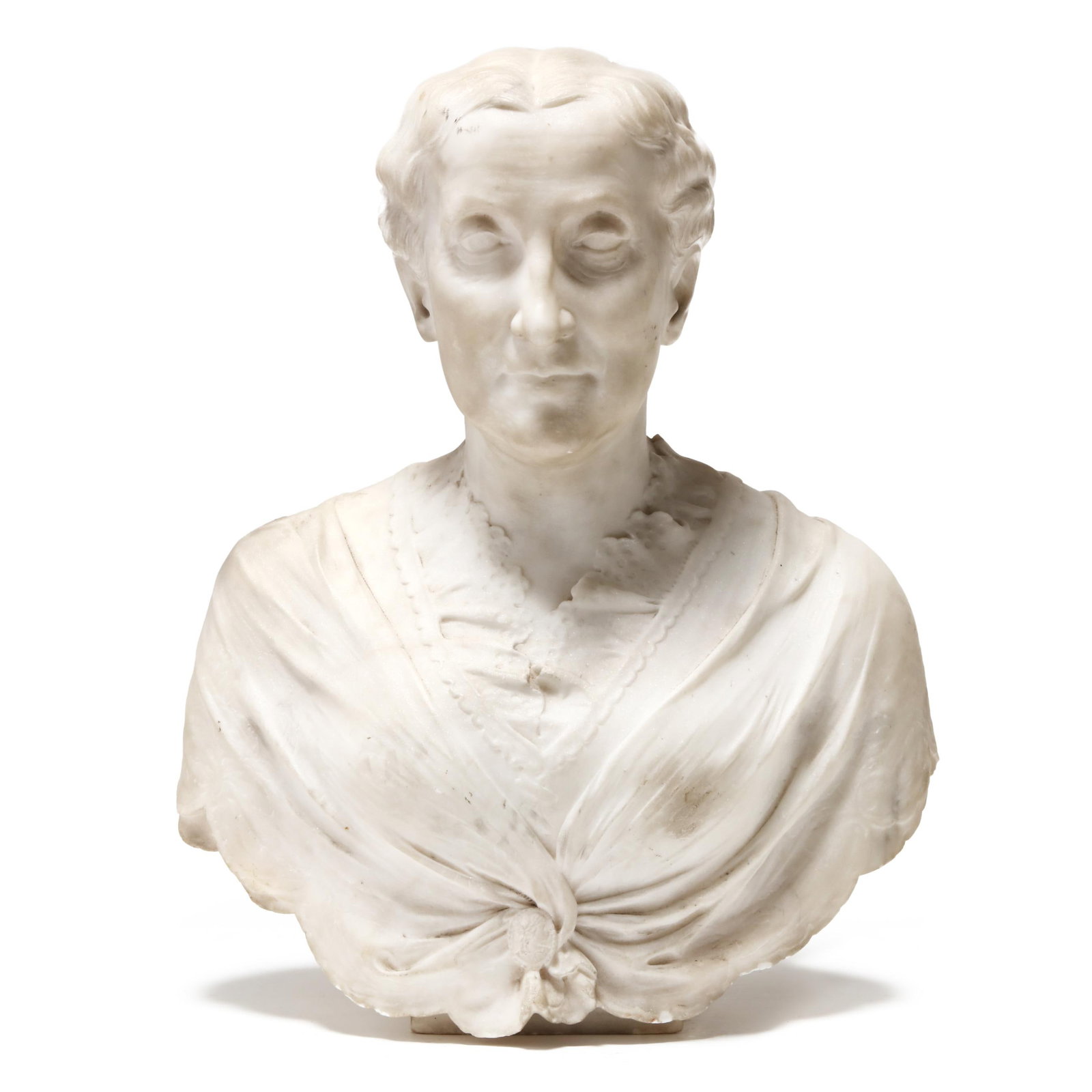 John Massey Rhind (Scottish/American, 1860-1932), Carved Marble Bust of a Lady (1 of 7)
