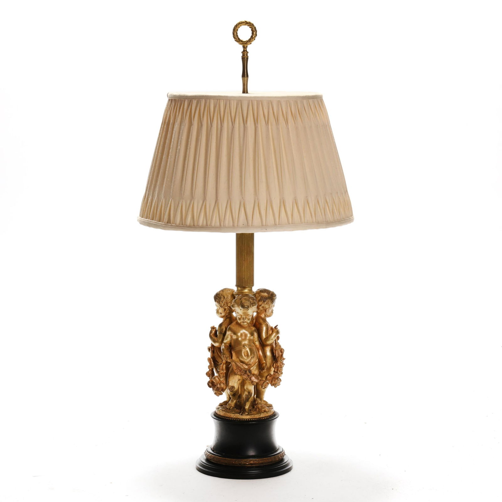 A Fine Belle Epoque Dore Bronze Three-Putti Table Lamp (1 of 8)