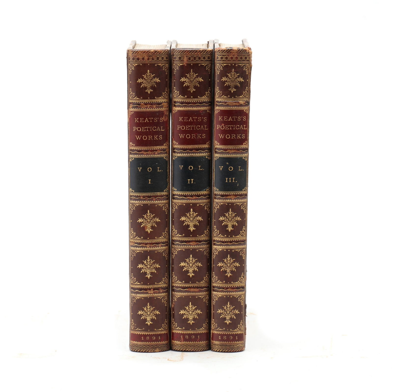 A Handsomely Bound Set of John Keats's Poetical Works (1 of 4)