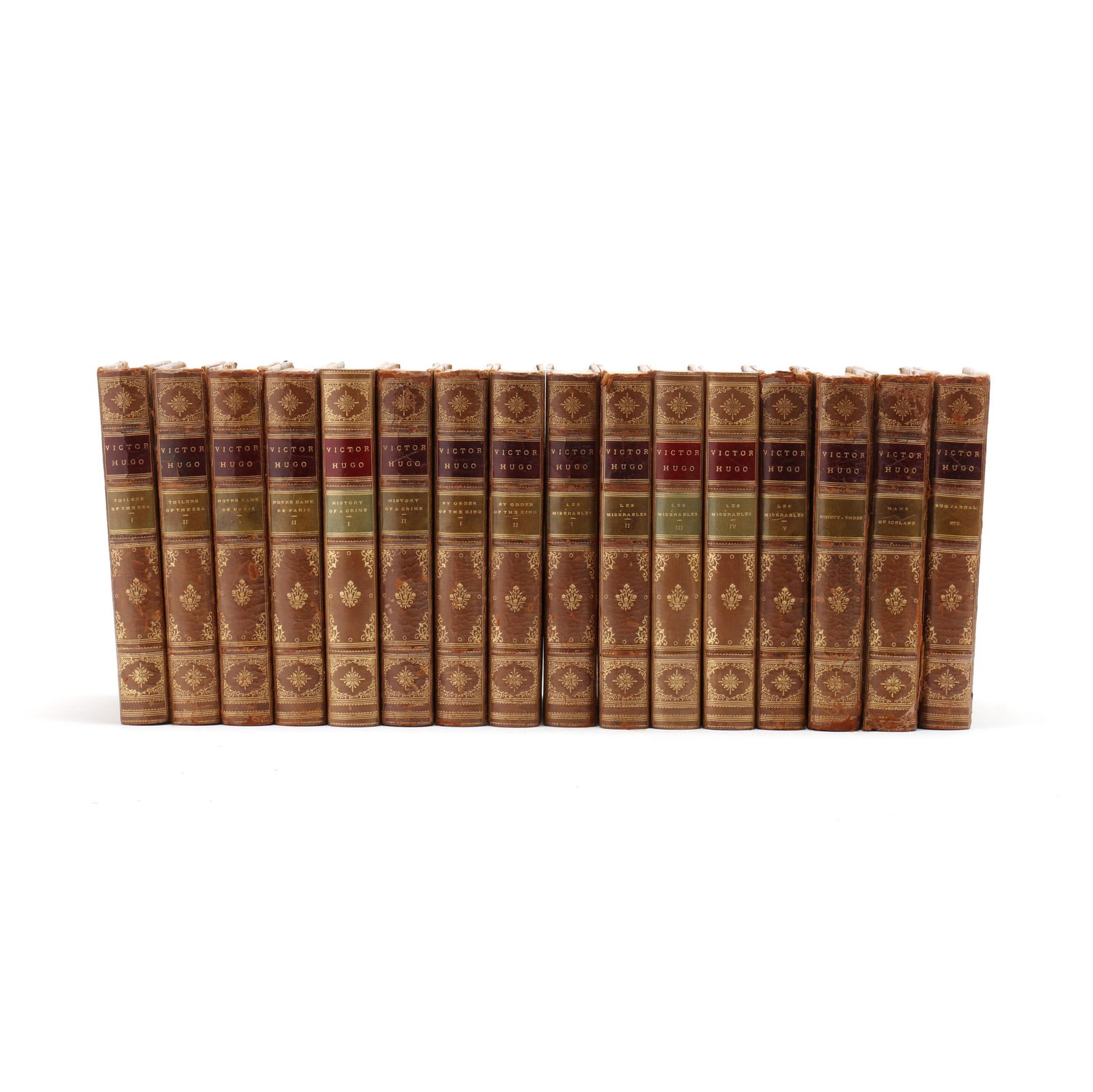 A Leather Bound Set of the Works of Victor Hugo (1 of 10)
