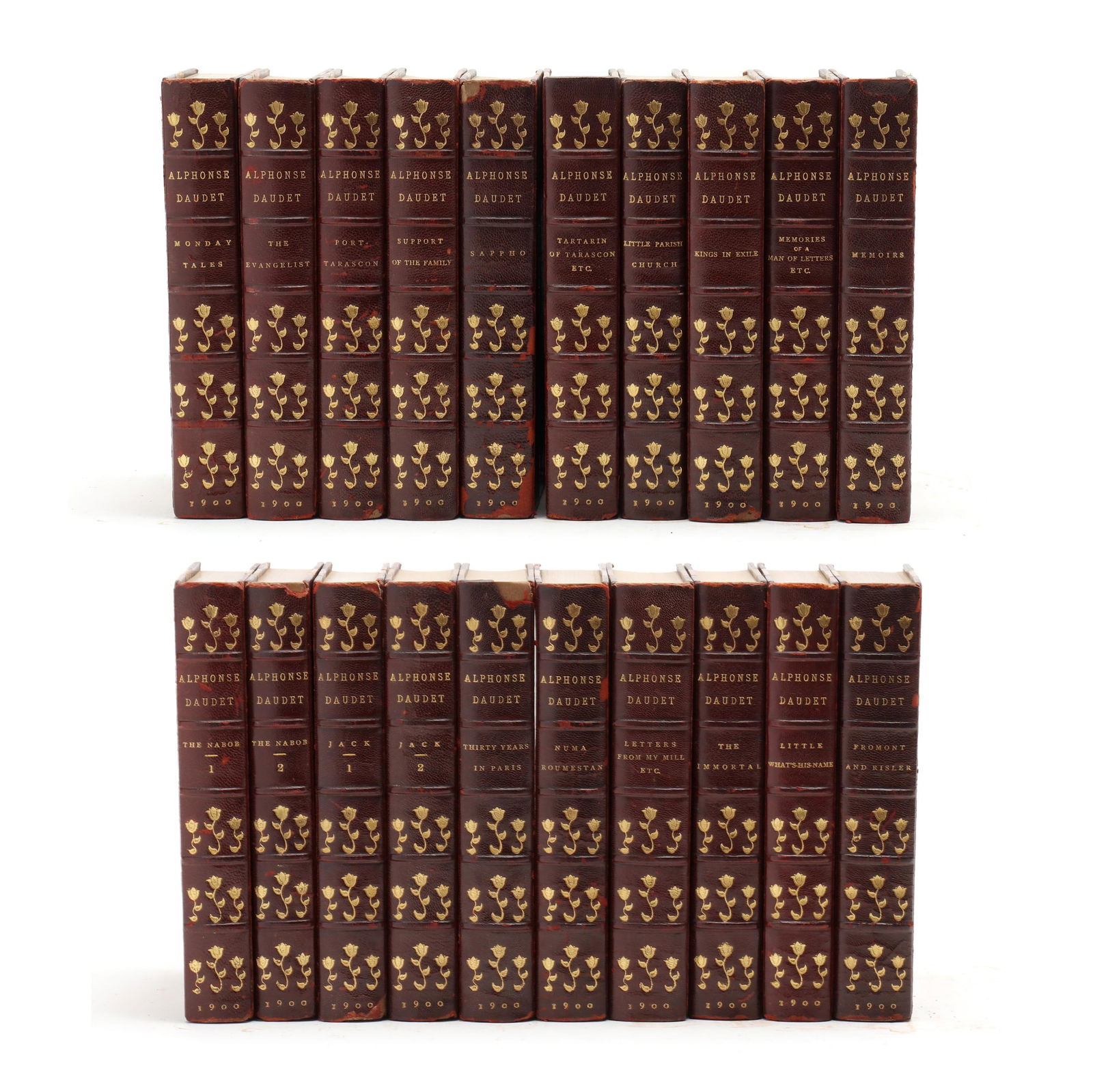 A Leather Bound Set of the Works of Alphonse Daudet (1 of 11)