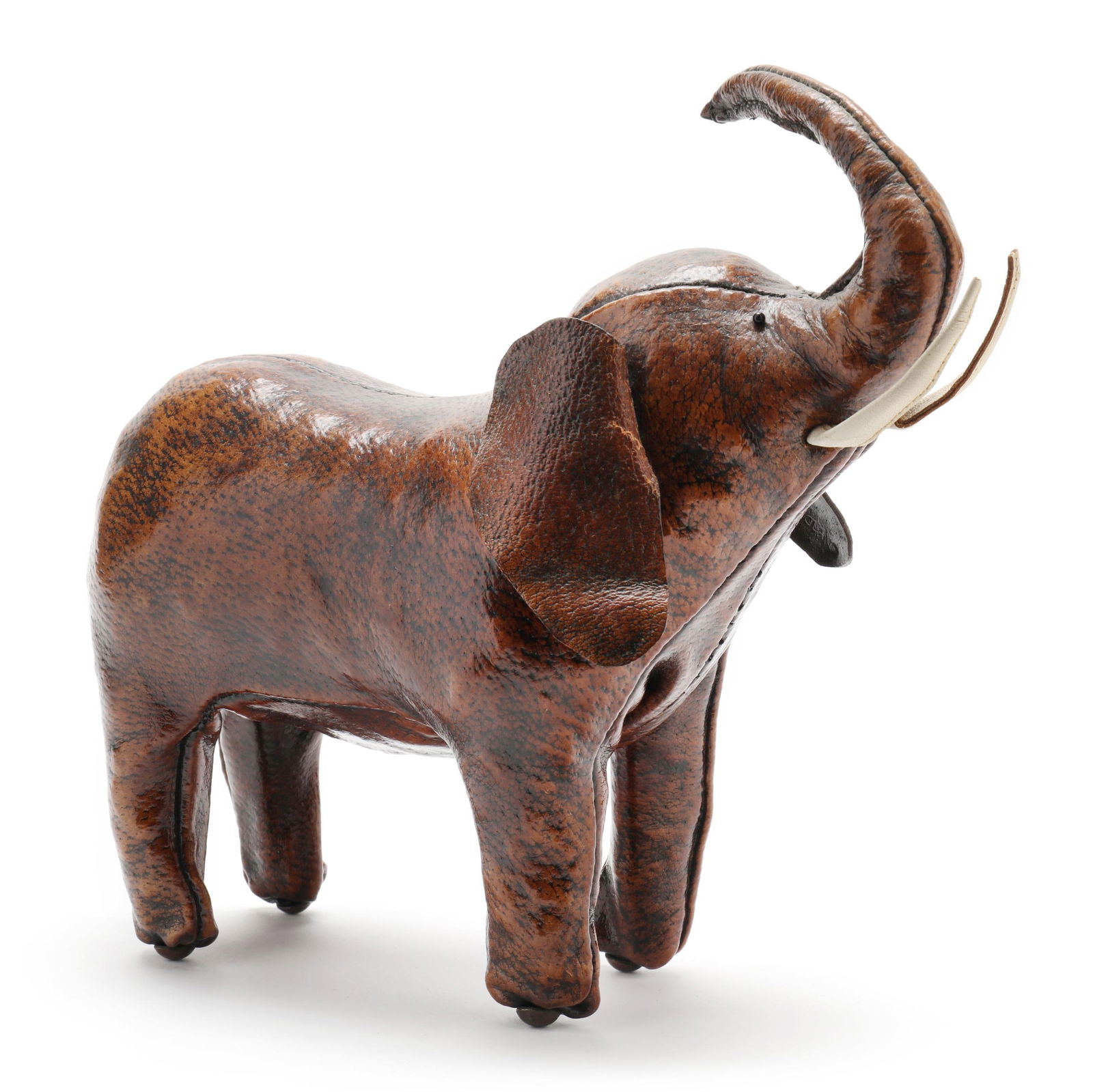Attributed to Dimitri Omersa, Leather Elephant Bookend (1 of 6)