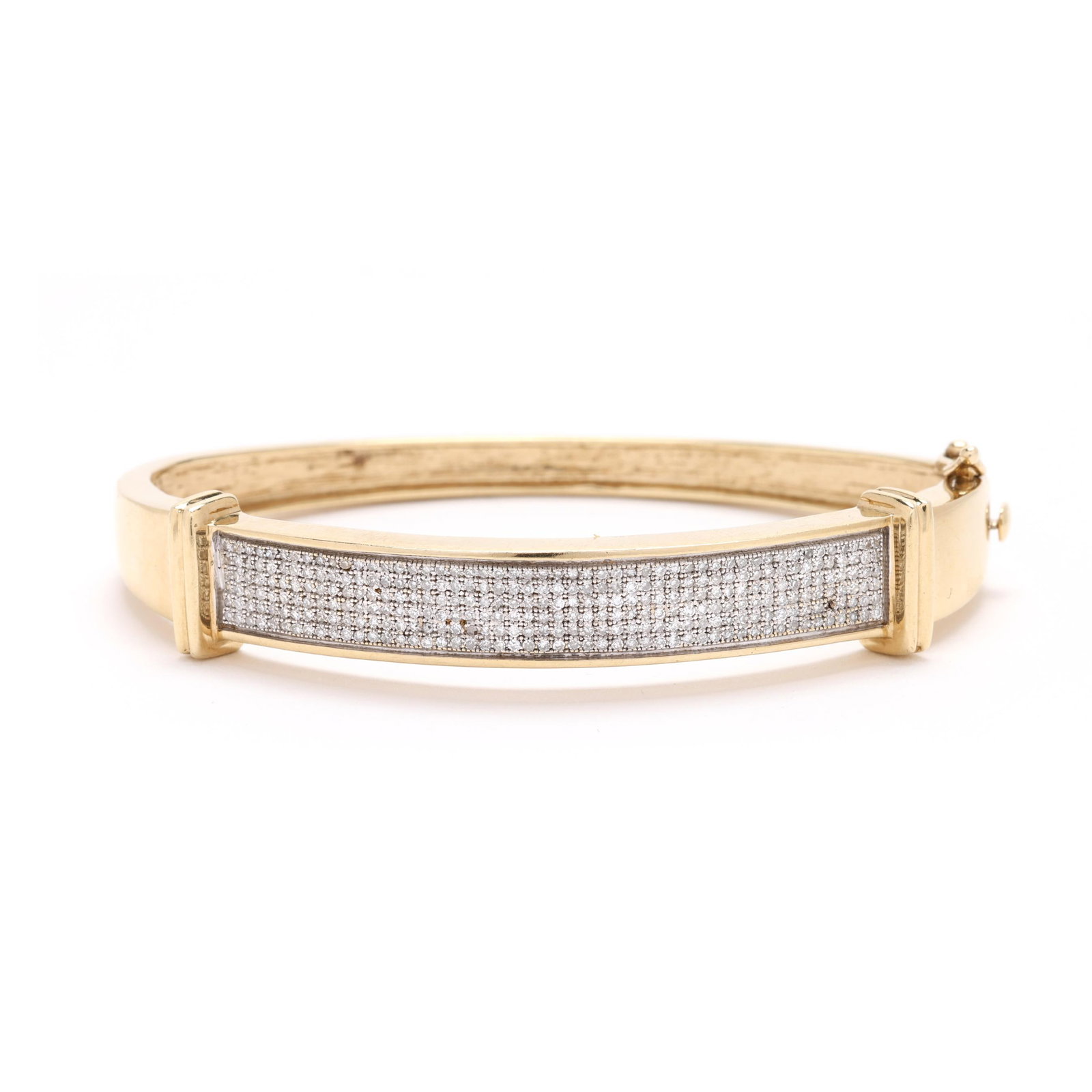Gold and Diamond Bangle Bracelet (1 of 6)