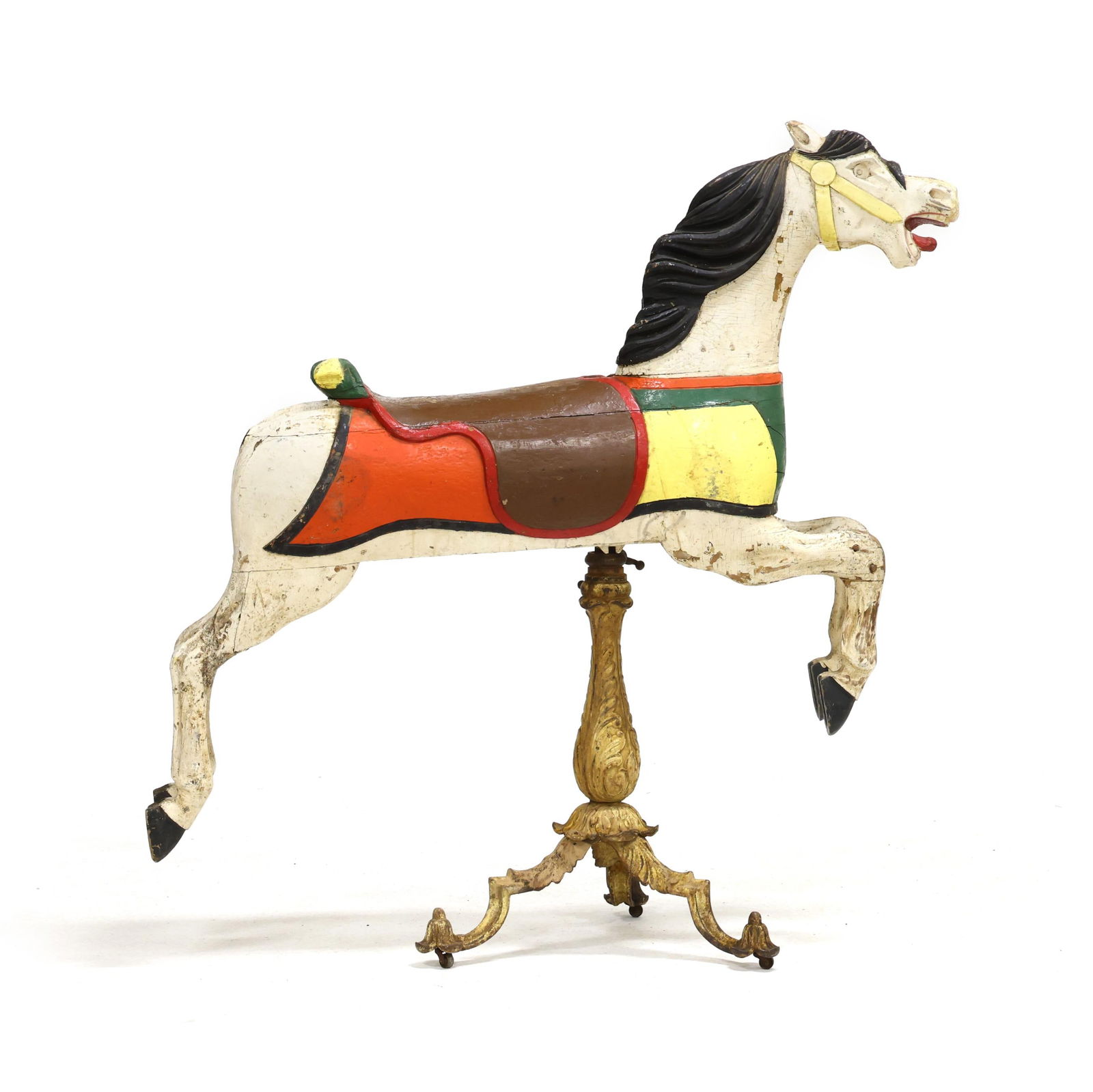 Attributed to C.W. Parker, Carved and Painted Carousel 'Jumper' Horse (1 of 11)