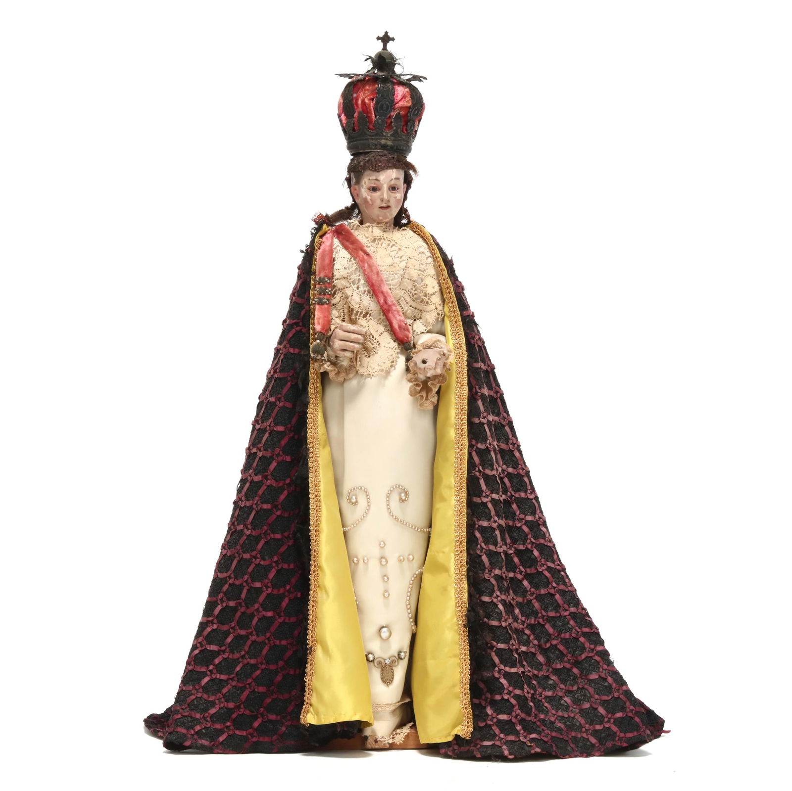 Spanish Colonial Carved and Polychromed Votive Figure of the Madonna (1 of 7)