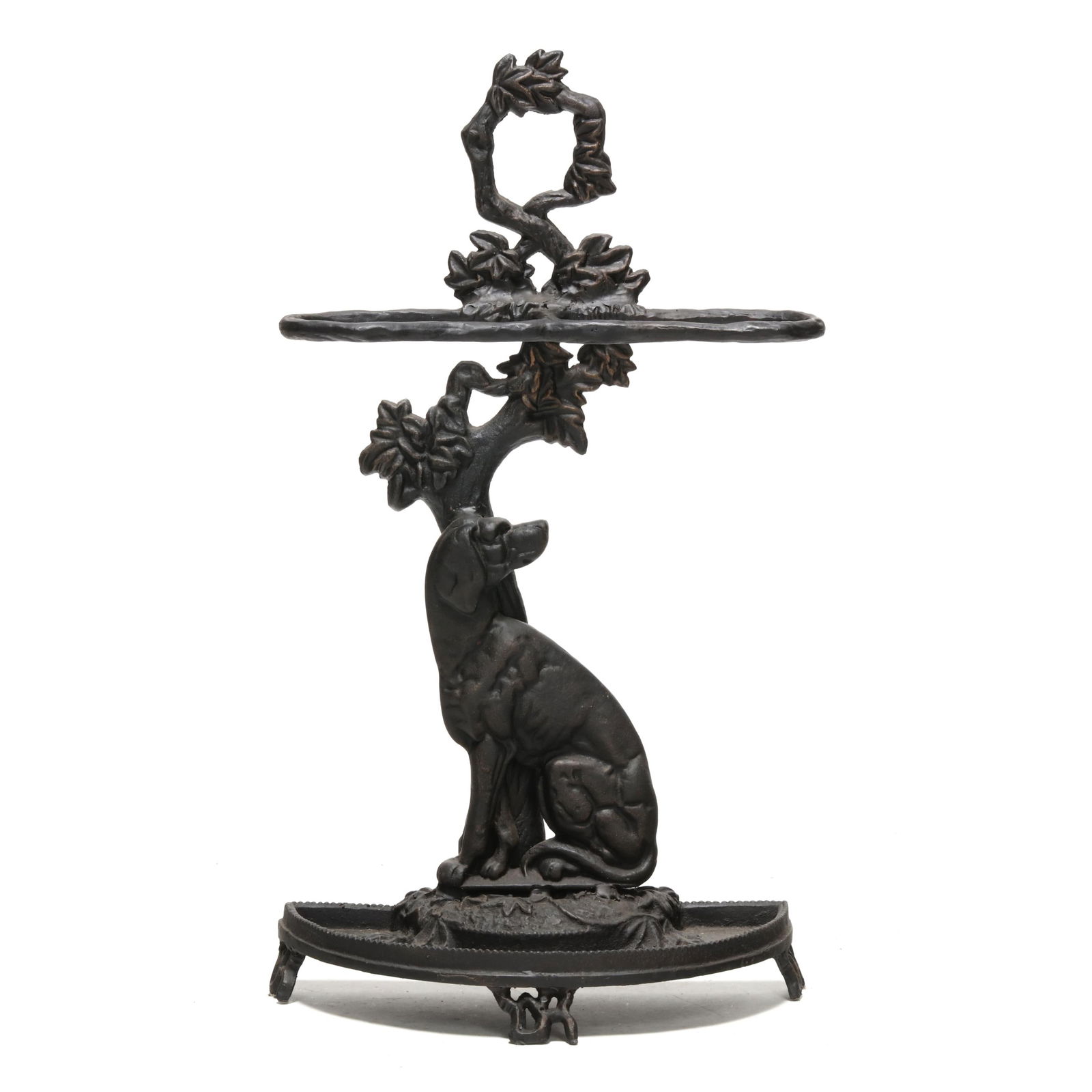 English Style Iron Dog Form Iron Umbrella / Cane Stand (1 of 4)