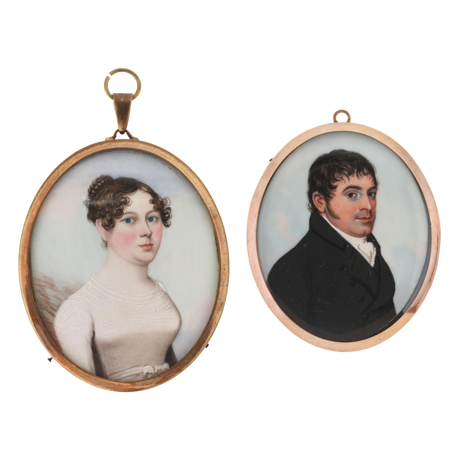 Attributed to Frederick Buck (Irish, 1771-1840), Two Miniatures in Pendant Cases (1 of 8)