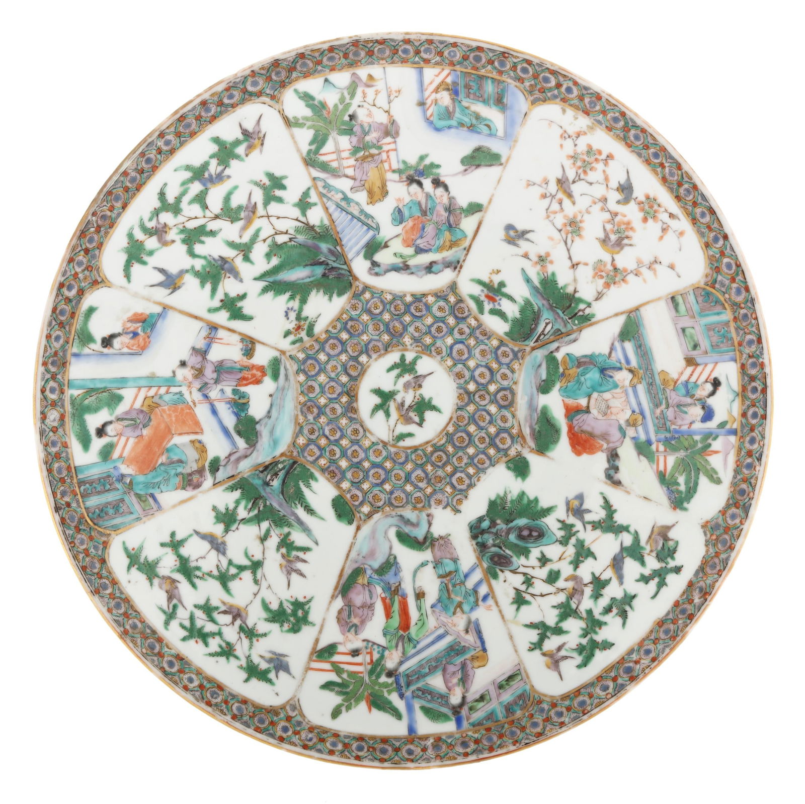 A Chinese Export Porcelain Famille Verte Charger Dish (1 of 4)