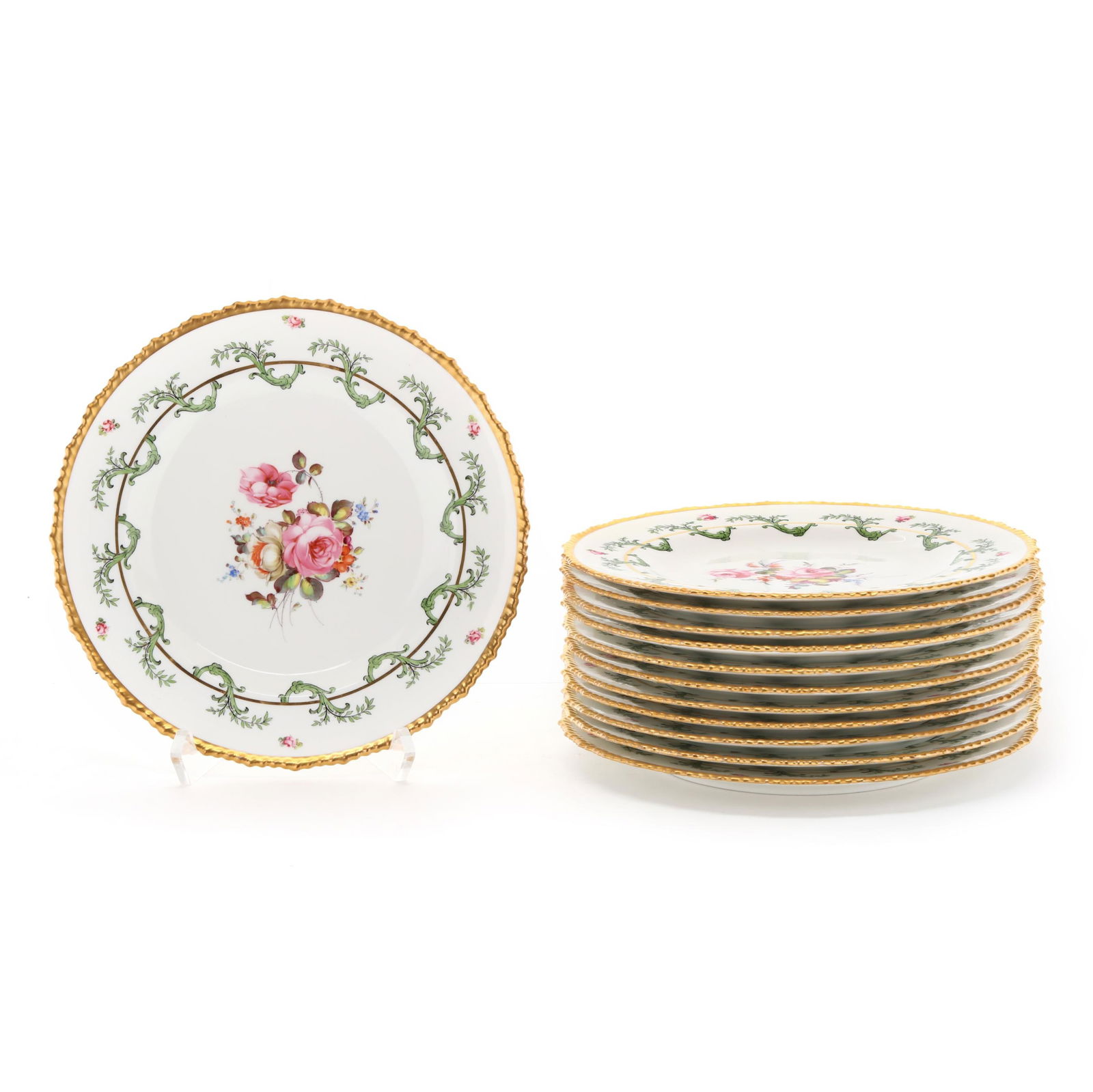 A Set of Twelve Royal Crown Derby Dessert Plates (1 of 8)