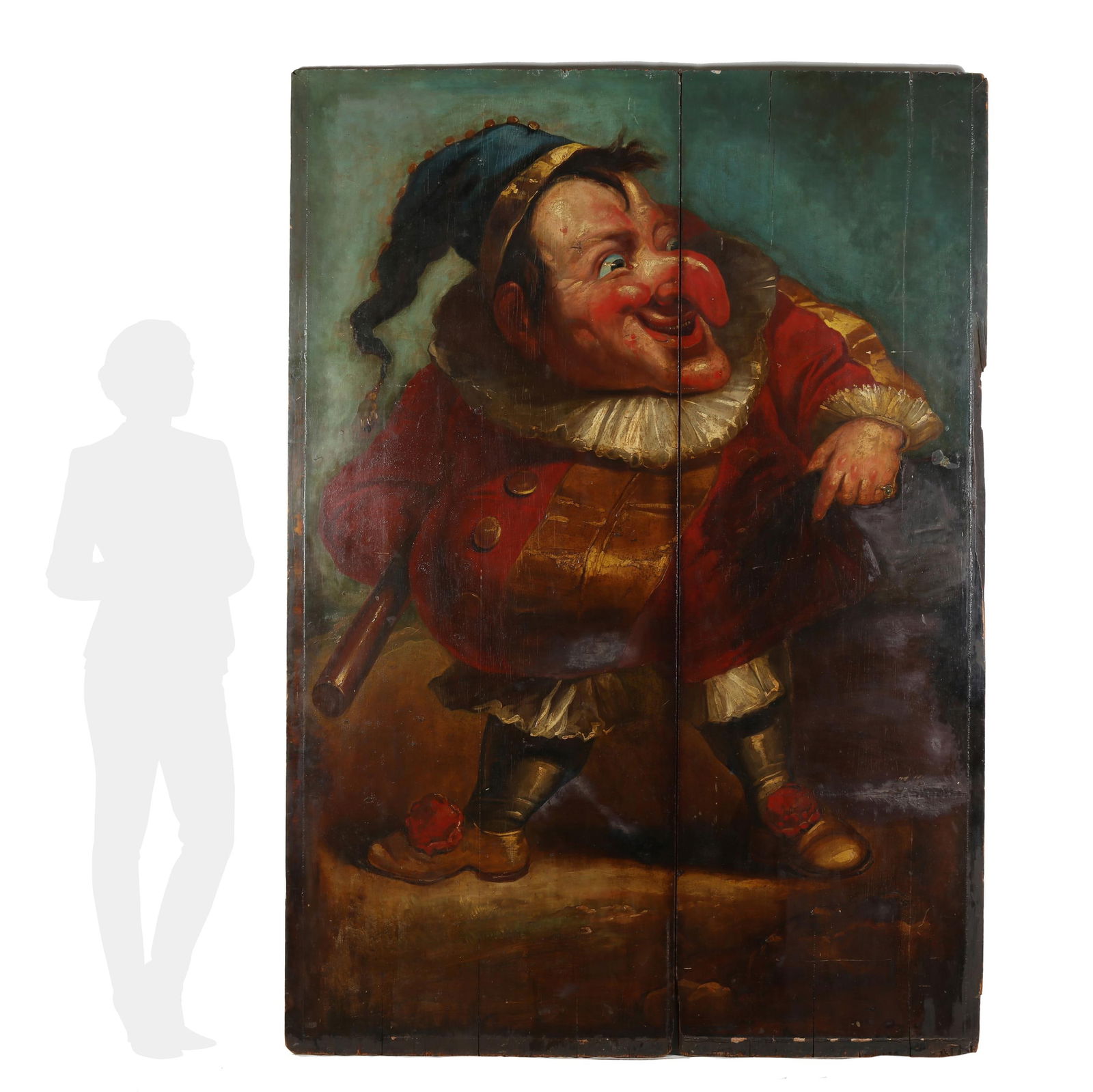 Continental School (19th Century), Large Painting of  Punch (1 of 6)