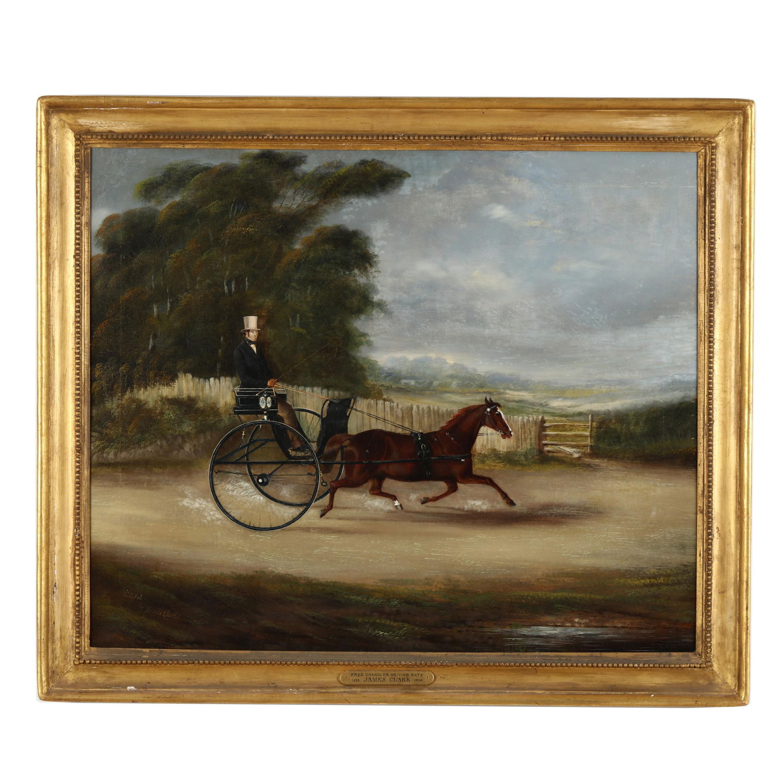 James Clark (English, 1828-1914),  Fred Chandler Driving Kate (1 of 7)