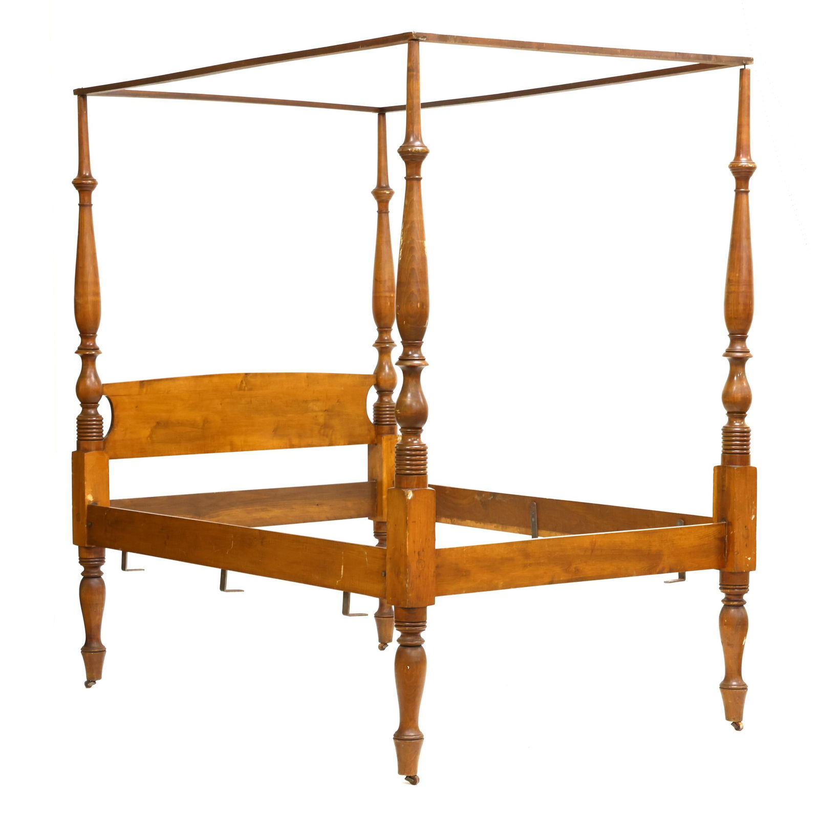 Federal Cherry Tall Post Bed with Tester (1 of 5)