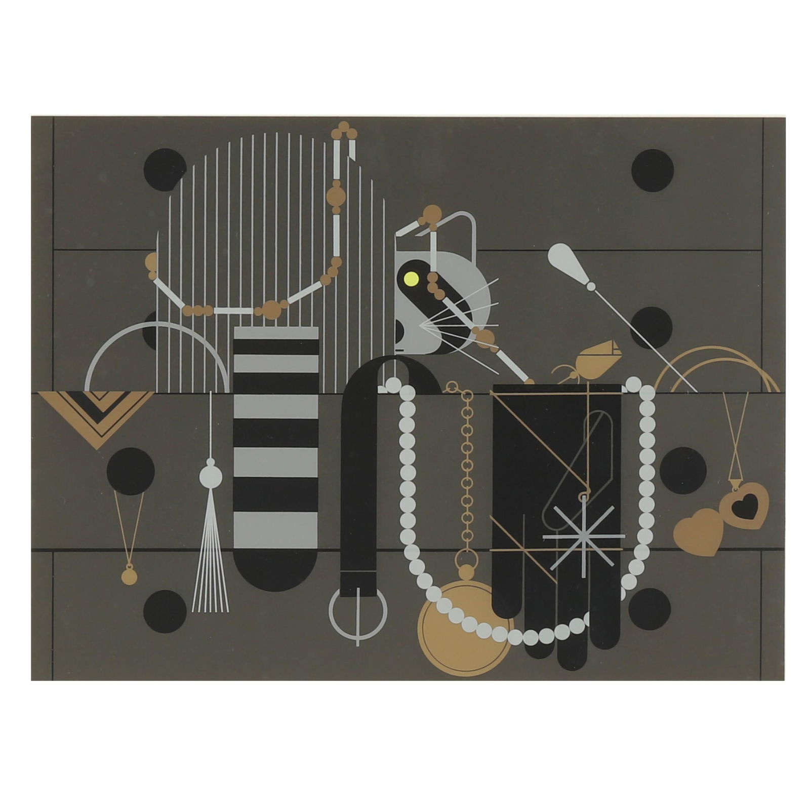 Charley Harper (American, 1922-2007), Racc An' Ruin: Charley Harper (American, 1922-2007), Racc An' Ruinserigraph in colors, pencil signed and numbered lower margin, retains artist's label to verso, matted and framed. Frame dimensions 16 1/4 x 20 1/4 in