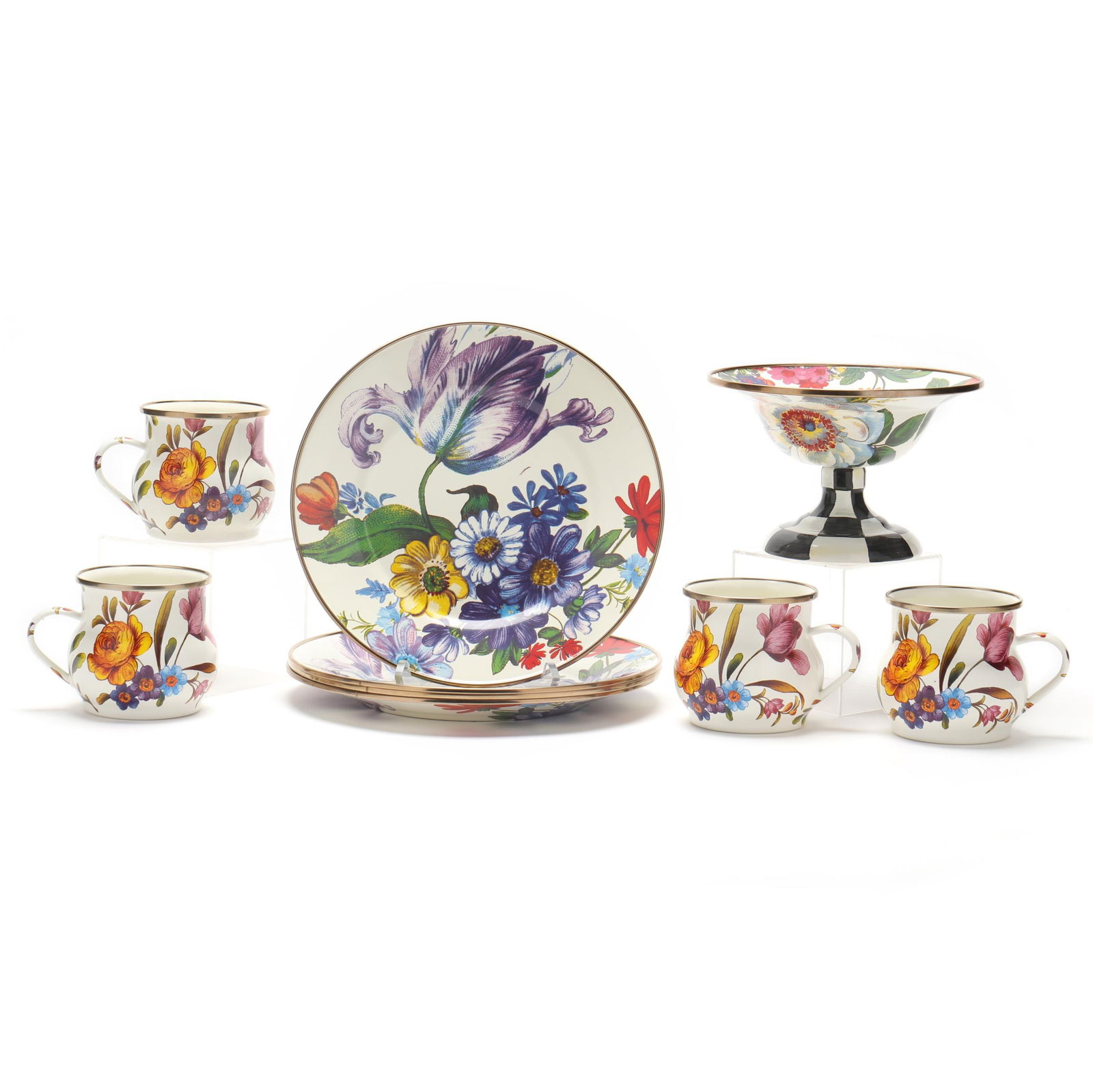 MacKenzie-Childs, Assorted  White Flower Market  Tableware (1 of 7)