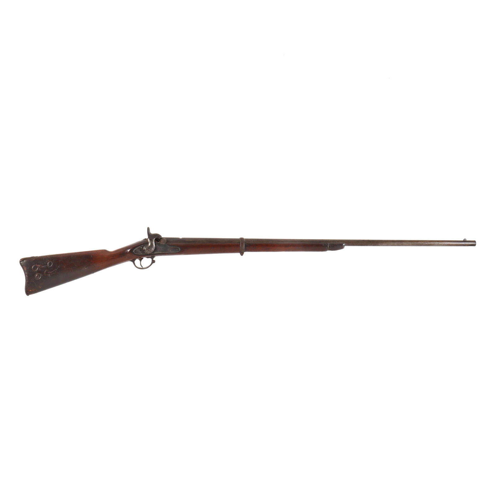 L.G. & Y Model 1864 .58 Cal. Percussion Musket: L.G. & Y Model 1864 .58 Cal. Percussion Musket serial number not present, 40 in. round barrel with fixed front sight, receiver marked U.S. L.G & Y. / WINDSOR, VT., walnut half stock with grease patch 