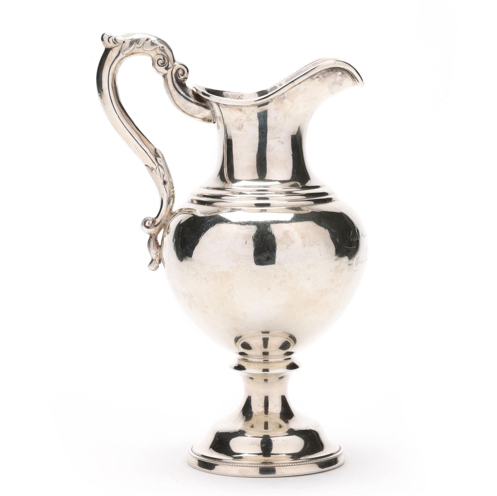 Kentucky Coin Silver Agricultural Ewer, Mark of John Kitts (1 of 6)