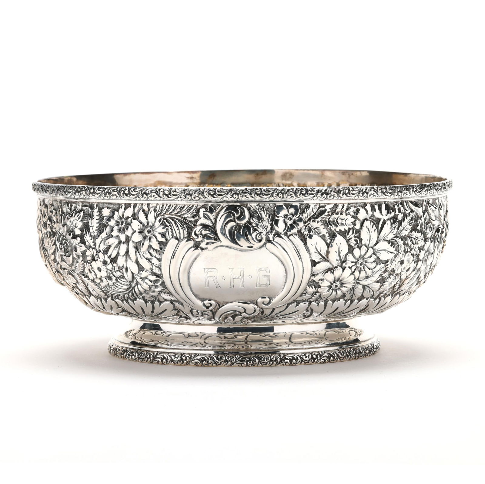 Sterling Silver Repousse Centerpiece Bowl by Davis & Galt (1 of 6)