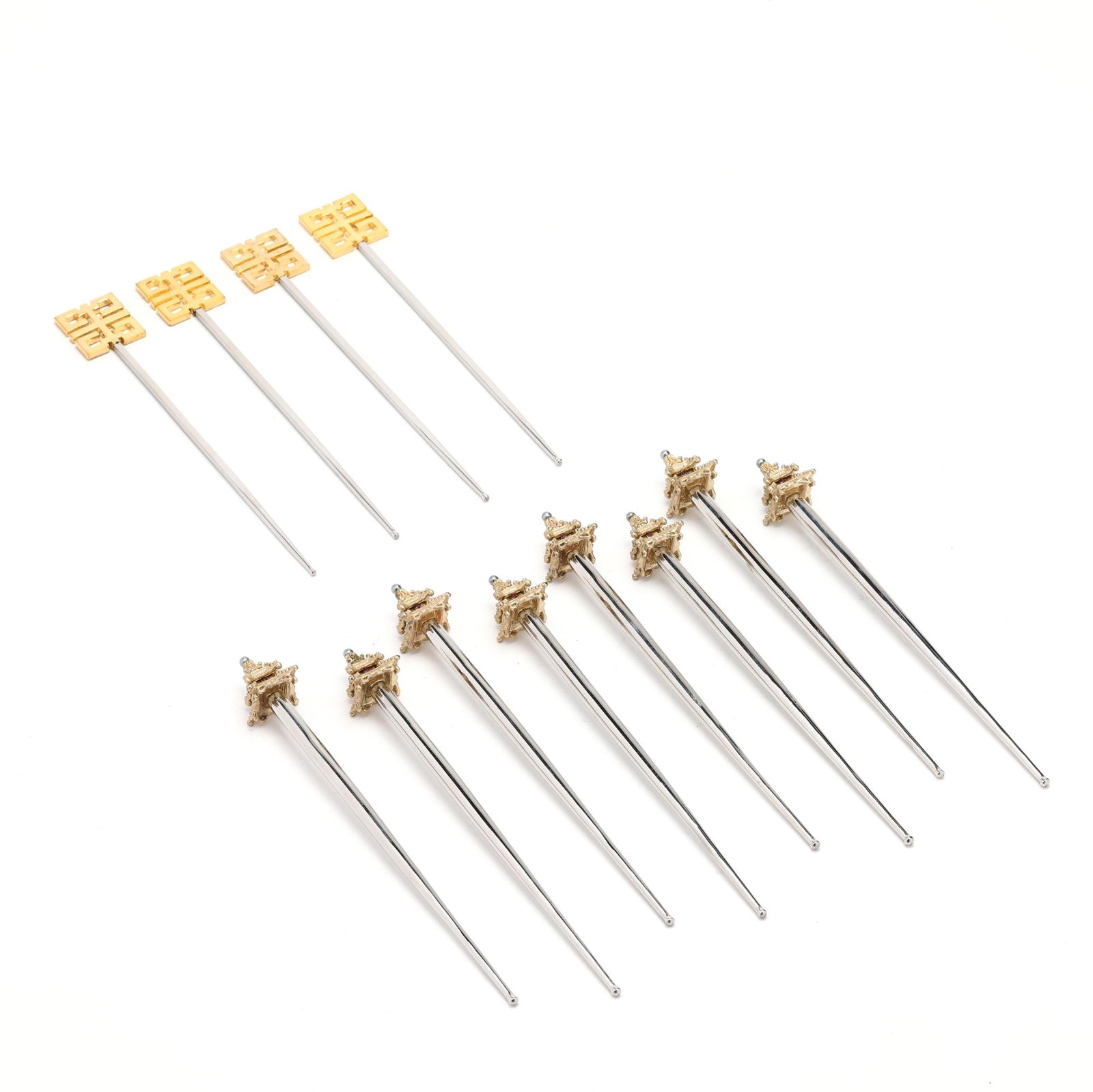 Collection of Cased L'Objet Silver-Plated Cocktail Stirrers (1 of 8)