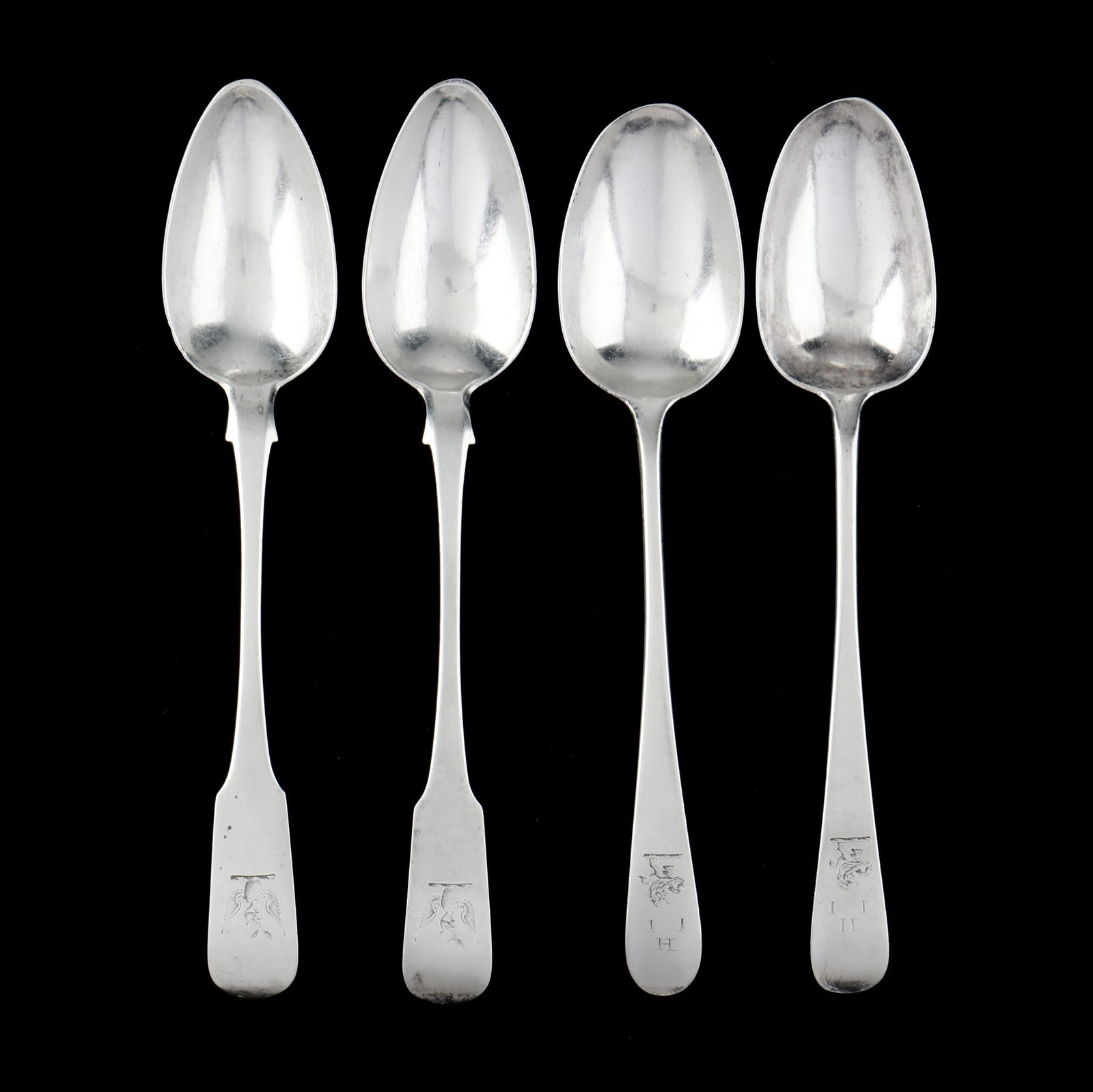 Four George III Irish Provincial Serving Spoons (1 of 4)