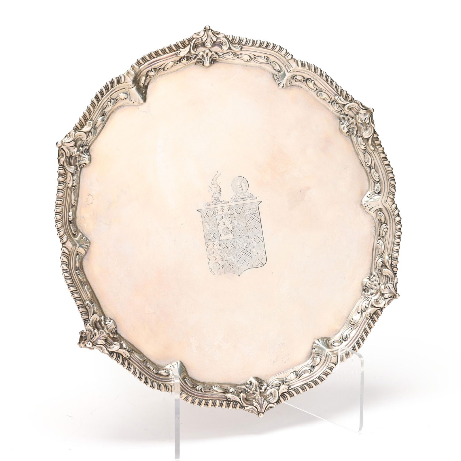 George III Silver Armorial Salver (1 of 4)