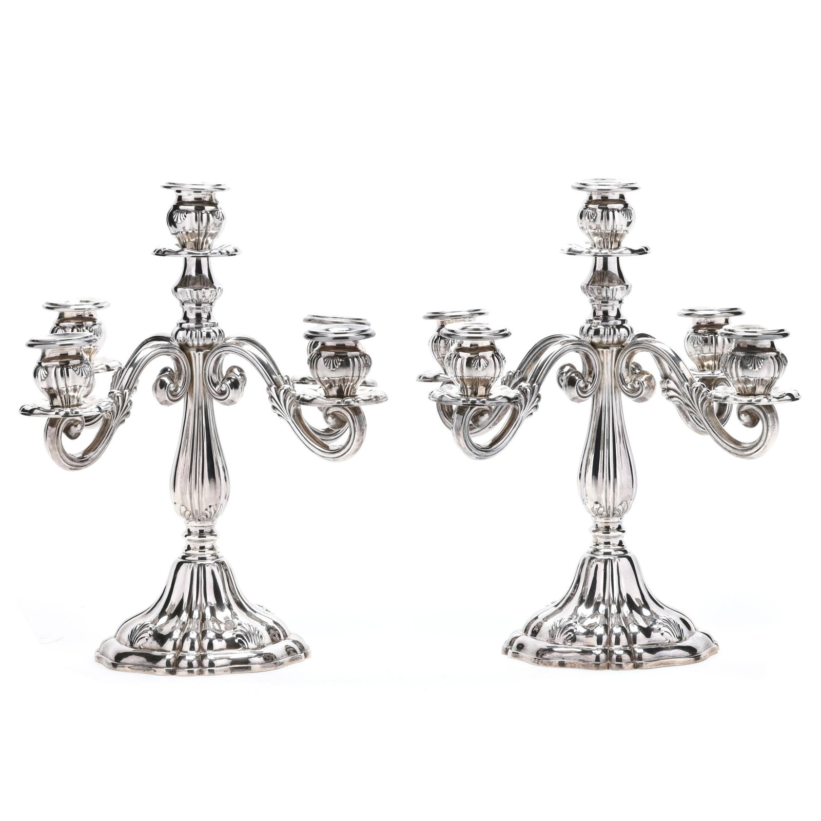 Pair of Peruvian Silver Candelabra (1 of 7)