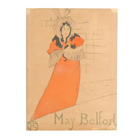 Henri de Toulouse-Lautrec (French, 1864-1901), May Belfort (1 of 7)