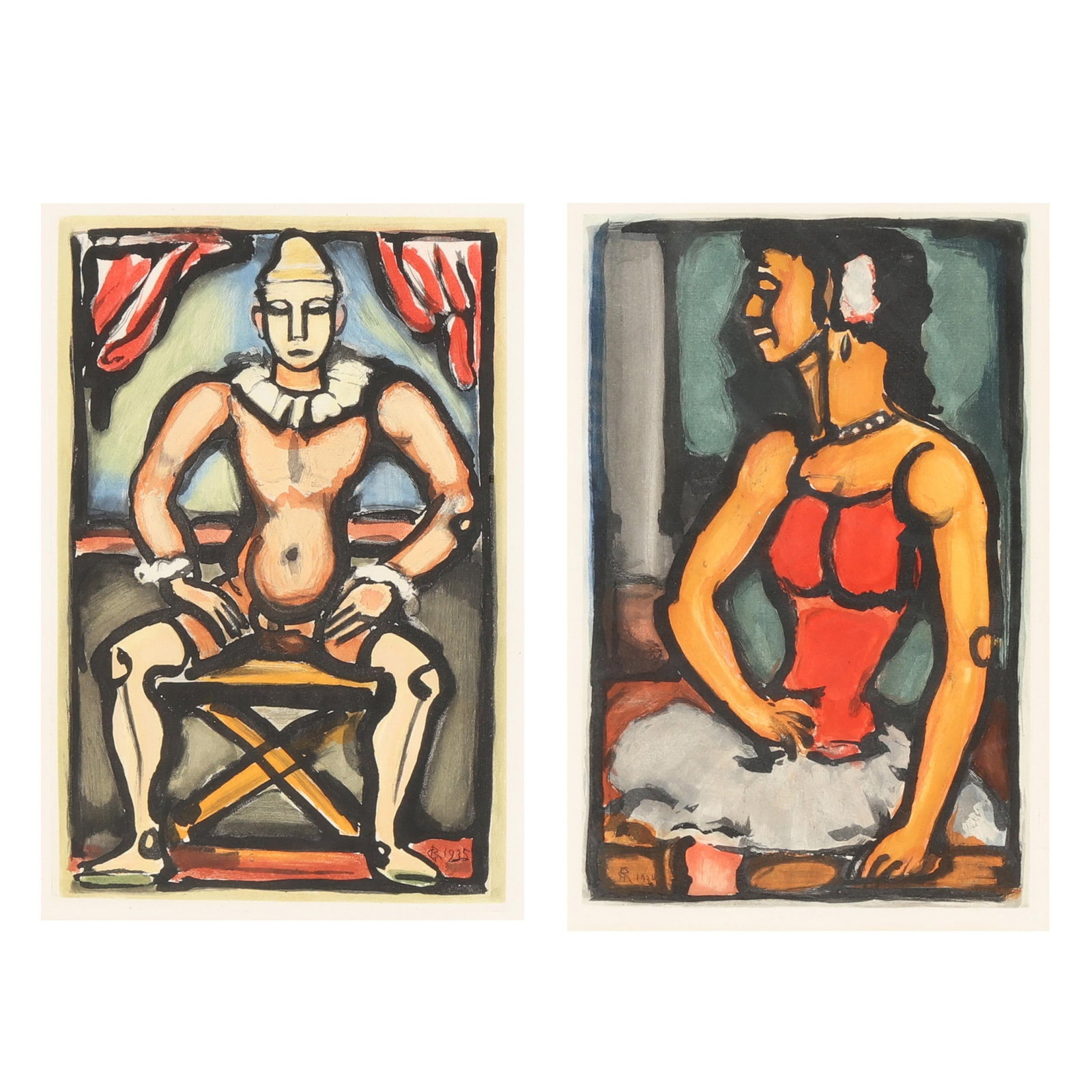 Georges Rouault (French, 1871 - 1958),  Douce Amère / Enfant de la Balle (Saltimbanque)  (Two Works (1 of 8)