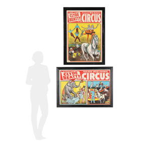 Two Vintage Circus Posters, Clyde Beatty Trained Wild Animal Circus (1 of 4)