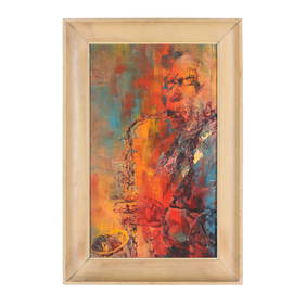 Clifford Lee (American, 1926-1985), A Saxophone Player (1 of 6)