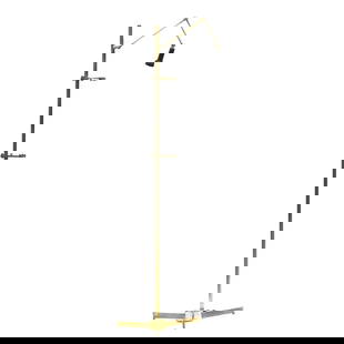 Angelo Lelii (Italian, 1915-1979), Cavalletto , Easel Floor Lamp: Angelo Lelii (Italian, 1915-1979), Cavalletto, Easel Floor Lampcirca 1950, for Arredoluce, brass, adjustable angle arm light, adjustable height art support bars, tripod base, paper label to underside.