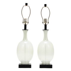 manner of Aureliano Toso, Pair of Swirled Glass Table Lamps (1 of 5)
